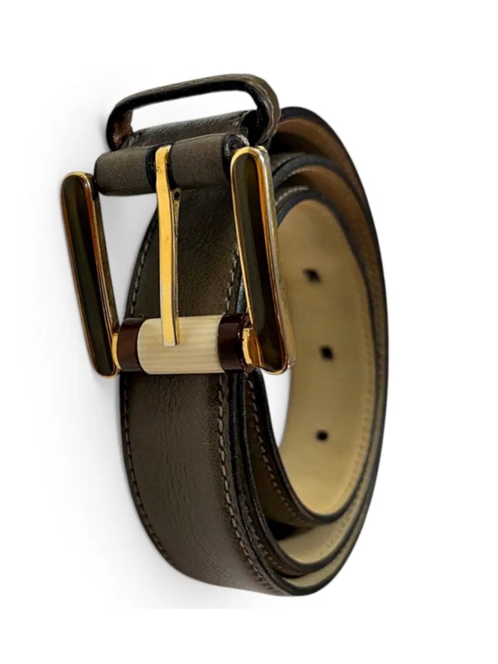 Valentino Garavani Green Leather Belt